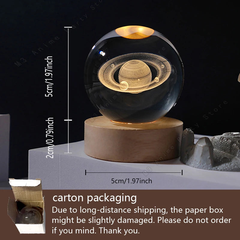 3D Crystal Ball Night Light